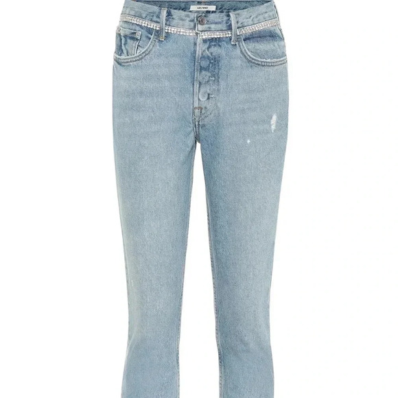 GRLFRND Karolina  Embellished High Rise Button-Fly Skinny Denim Jeans Size 31 - Picture 5 of 16